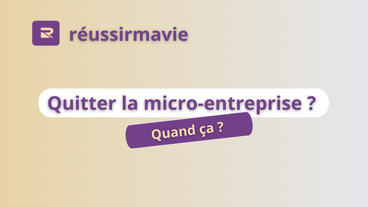 quitter le statut d'auto-entrepreneur